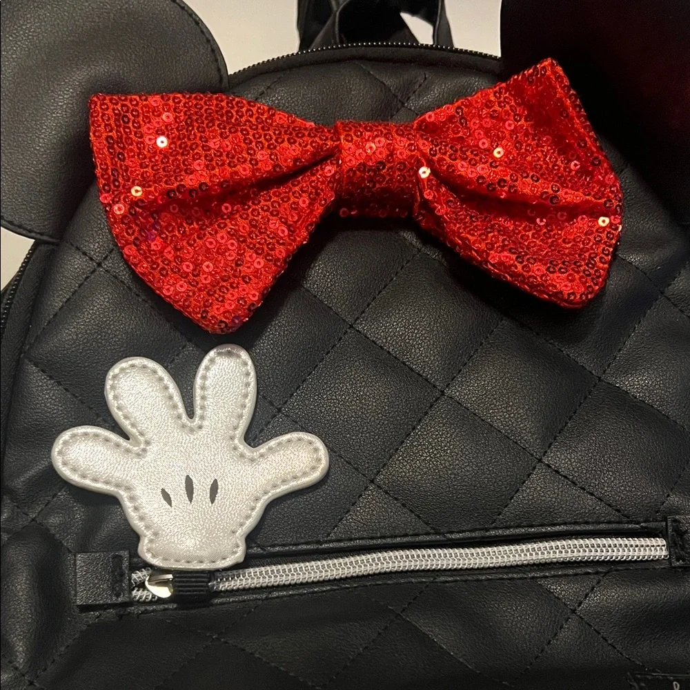 Disney Minnie Mouse Quilted Backpack with/Ears and Bow